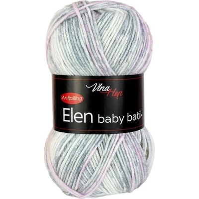 Vlna - Hep příze Elen baby batik 5117 smetanová, růžová, zelená, modrá