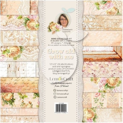 Sada oboust. papírů GROW OLD.. 250g/m2 30,5 x 30,5cm - 8ks