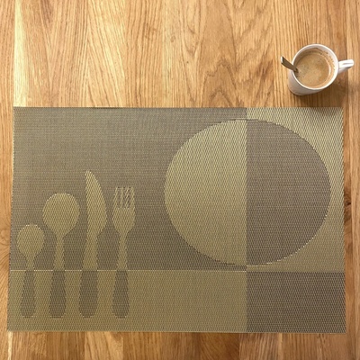 TiaHome Podložka Deluxe pod tanier food zlatá 35x45cm