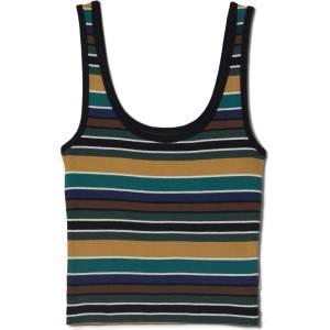 Brixton Дамски топ Brixton Women's Ringer Organic A-Tank Top - Multi Retro Stripe - размер XL (916-5603-0115)