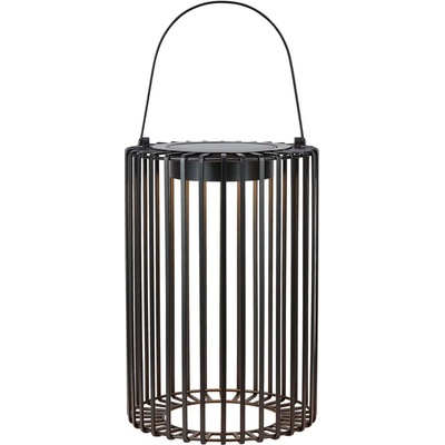 Markslöjd Черен екстериорен LED фенер със соларен панел с USB (височина 54 cm) Cavia - Markslöjd (108882)
