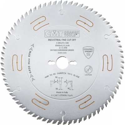 CMT CHROME Pílový kotúč pre pozdĺžne a priečne rezy - D250x3,2 d30 Z40 HM Odhlučnený