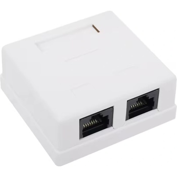 V-Store Двойна розетка RJ45, 2x Ethernet, стенен монтаж (Двойна розетка RJ45)