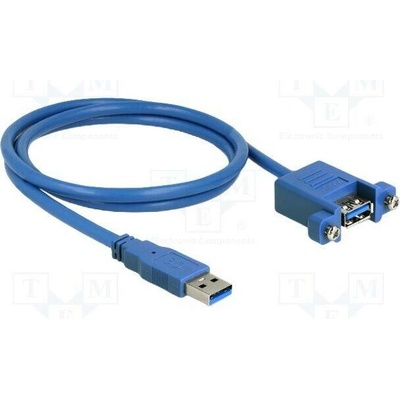 Delock 85112 USB A zásuvka USB A vidlice 1m modrá