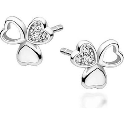 Lafira stříbrné náušnice Clover Crystal Z1720