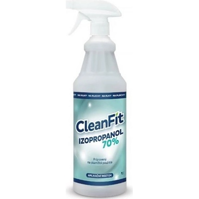 CleanFit dezinfekční roztok IZOPROPYL 70% s rozprašovačem 1 l