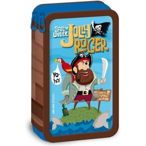 Ars Una Ученически несесер с два ципа Ars Una Jolly Roger (92668065)