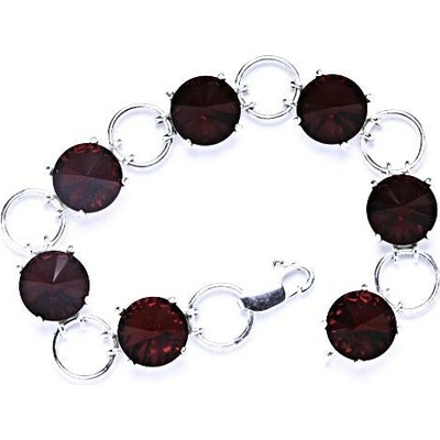 Čištín stříbrný s krystaly Swarovski Rivoli Siam R 1188