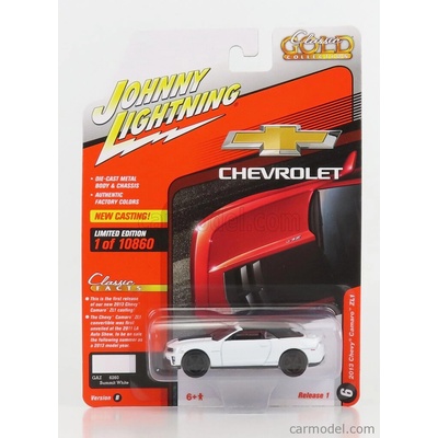 Johnny lightning Chevrolet Corvette Zl1 Cabriolet 2013 Bílá Černá 1:64