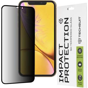 Techsuit Протектор за iPhone XR / iPhone 11 - 111D Privacy Full Glue - Черен