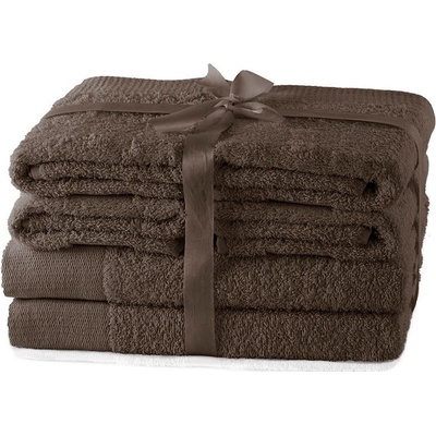 Restilo Amari ručníky a osušky v sadě hnědá 6 ks více rozměrů