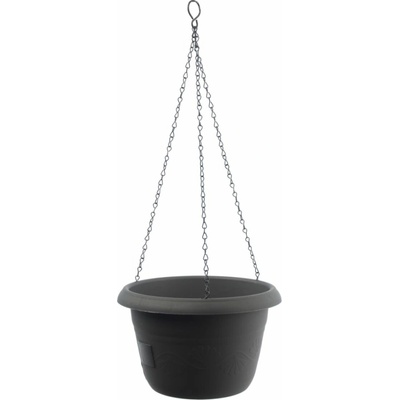 Plastia žardina samozavlažovací Siesta závěs anthracite 30 cm