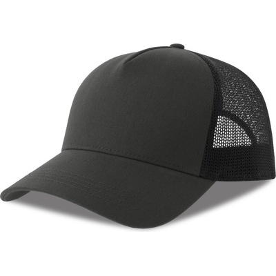 Atlantis Headwear KRapper Cotton-S 5 panelová Trucker COT330260z6999-grey melang Melír šedá/černá