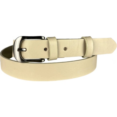 Penny Belts Dámský kožený opasek 2509-44 krémový