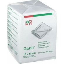 Gazin gáza hydrofilní skládaný kompres 10 x 10cm/100 ks 8vrstvý