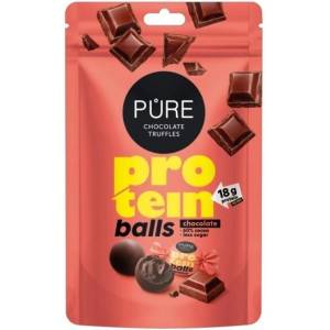 Pure Протеинови трюфели Protein Balls Тъмен шоколад Плик 91г