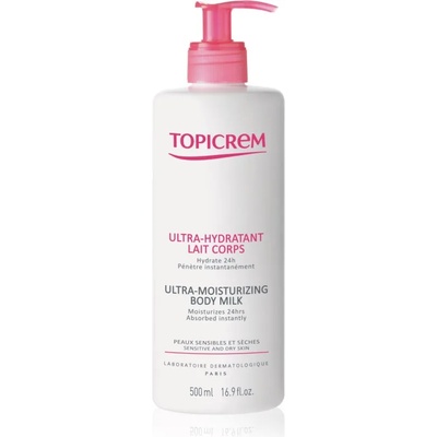 Topicrem UH BODY Ultra-Moisturizing Body Milk дълбоко хидратиращо мляко за тяло за суха и чувствителна кожа 500ml