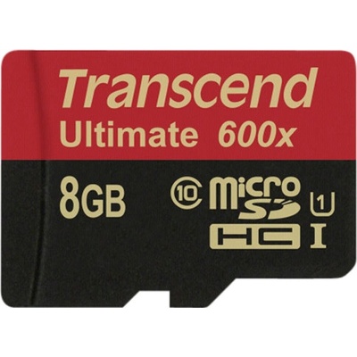 Transcend microSDHC 8GB UHS-I U1 + adapter TS8GUSDHC10U1
