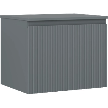 Mexen Rivel шкаф за баня за мивка 60 см с плот, 1 чекмедже, релефен, графит мат - 91A20-06047-1-BFC66 (91A20-06047-1-BFC66)