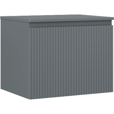 Mexen Rivel шкаф за баня за мивка 60 см с плот, 1 чекмедже, релефен, графит мат - 91A20-06047-1-BFC66 (91A20-06047-1-BFC66)