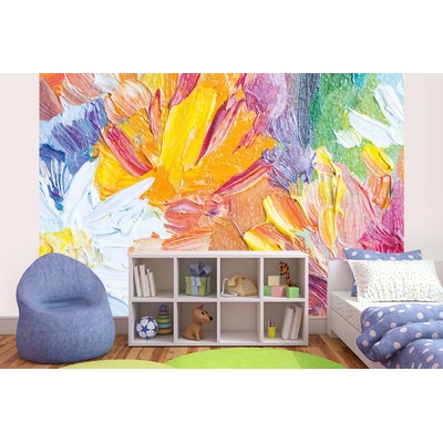 DIMEX ART Самозалепваща се флизелинова фототапета маслена картина с цветя 375 x 250 см