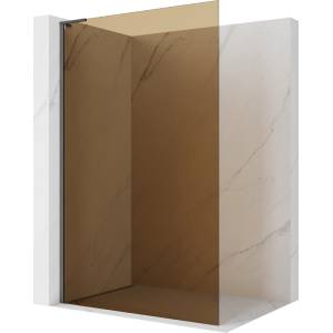 Mexen Kioto L душ кабина Walk-in 80 x 200 cm, кафяво, изчеткано сив пистолет (800-080-103-66-32)
