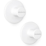 Brabantia Комплект 2 бр закачалки Brabantia ReNew 1003486, Включен монтажен комплект, До 2 кг, Бял (ReNew 1003486)