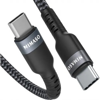 UGREEN Nimaso usb c към usb c кабел, 60w 20v/3a pd Кабел за бързо зареждане, найлонова оплетка - 100 см