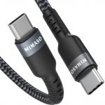 UGREEN Nimaso usb c към usb c кабел, 60w 20v/3a pd Кабел за бързо зареждане, найлонова оплетка - 100 см