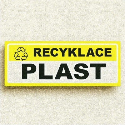 Traiva s.r.o OZNAČENÍ TŘÍDĚNÉHO ODPADU - Plast Tabulky a samolepky Verze: Samolepka 290 x 100 mm tl. 0.1 mm - Kód: 14120
