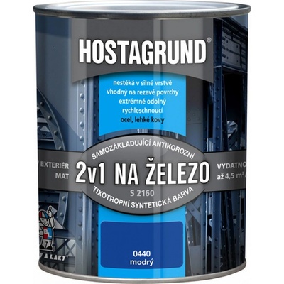 Barvy a laky Hostivař 2v1 S2160 0,6l modrý 0440