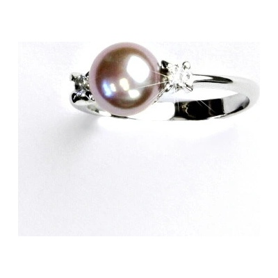 Čištín Zlatý prsten přírodní říční perla růžová bílé i žluté zlato T 1207 10100