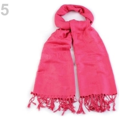 Šála typu pashmina jednobarevná 5 růžová