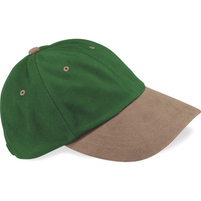Beechfield B 57 6 panelová nízkoprofilová COT530057acp99-forest gree Zelená/hnědá
