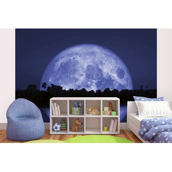DIMEX ART s. r. o Самозалепваща се флизелинова фототапета отражение на луната ii. 375 x 250 см
