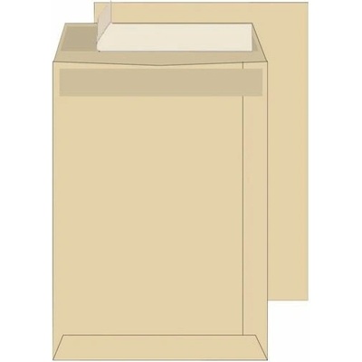 Poštovní tašky C5 - samolepicí s krycí páskou, recyklované, hnědé, 250 ks