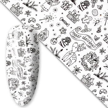 Transfer fólia na nechty vianočný motív 14 50 cm