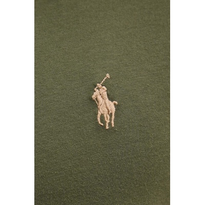 Ralph Lauren Памучна тениска Polo Ralph Lauren в зелено с изчистен дизайн 710671438 (710671438)