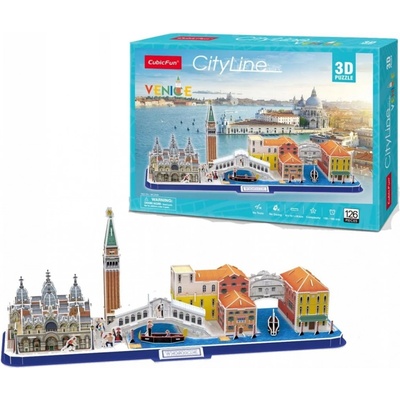 CubicFun 3D puzzle CityLine panorama:Benátky 126 ks – Zboží Dáma