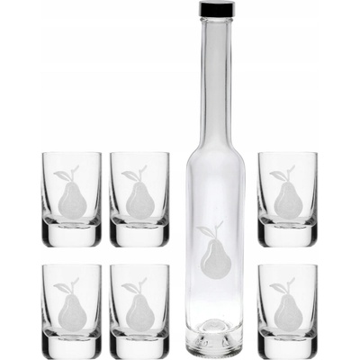 Skleničky na likér, sklenice na vodku , koktejlové skleničky , poháry Celebration PEAR bezbarvé 30ml 7 ks
