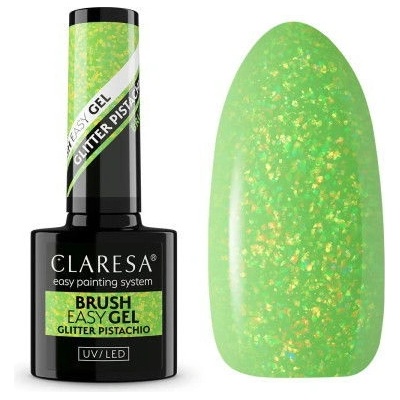 Claresa Brush Easy Gel GLITTER PISTACHIO 5 g