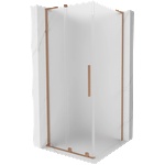Mexen Velar L плъзгаща се душ кабина 110 x 110 cm, матирана, четкан мед - 871-110-110-33-65 (871-110-110-33-65)