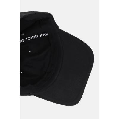 Tommy Jeans Памучна шапка с козирка Tommy Jeans 0 в черно с апликация AM0AM12958 (AM0AM12958)