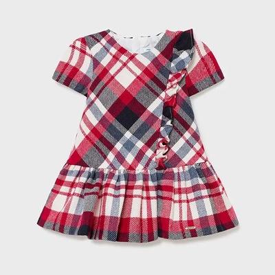 Mayoral Рокля с къс ръкав на карета в червено Майорал