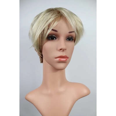 Violet krátka blond parochňa s medeným melírom