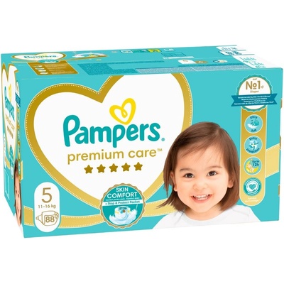 Pampers Бебешки пелени Pampers - Premium Care 5, 88 броя (1100004241)