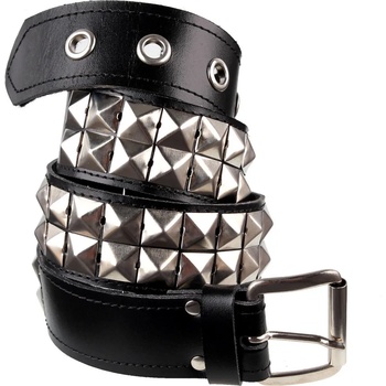 Image 1 of Black & metal пирамидален колан 2 - pas-014