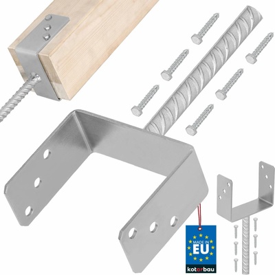 Domax PS 150U Pätka stĺpiku typu U 151x120x4 mm ťažká