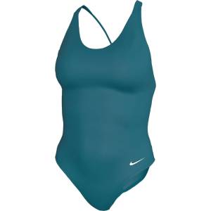 Nike Swim Effortless Essential Nike Swim Effortless Essential Womens Scoop Neck One Piece - Green Abyss