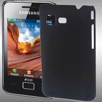 Samsung Star 3 Duos S5222 Твърд Капак Черен + Протектор